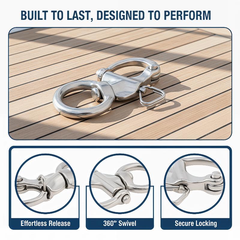 Marine Swivel Snap Shackle 316 - Fishing Boat Trailer recension och pris